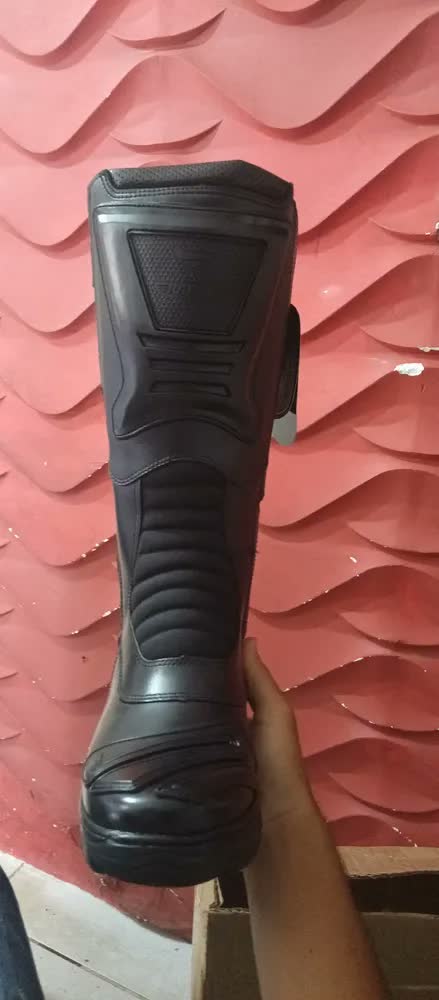 foto de Bota Samu Cano Longo Militar Motociclista Em Couro 4046