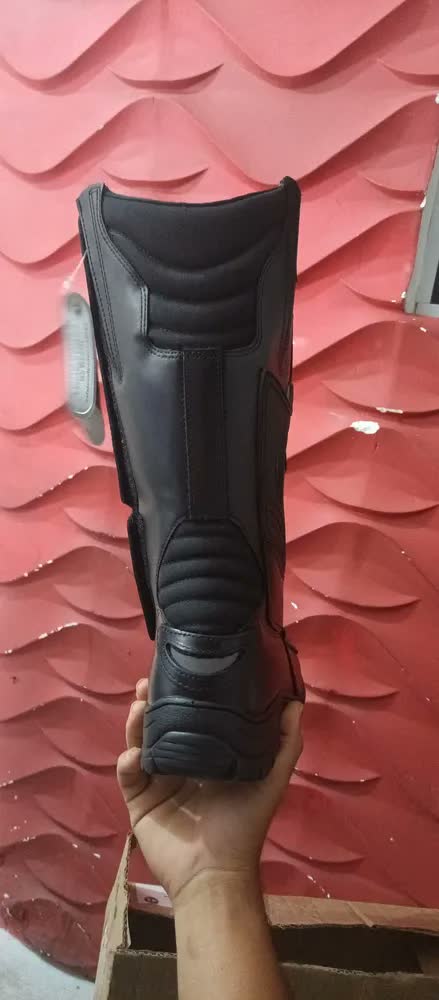 foto de Bota Samu Cano Longo Militar Motociclista Em Couro 4046