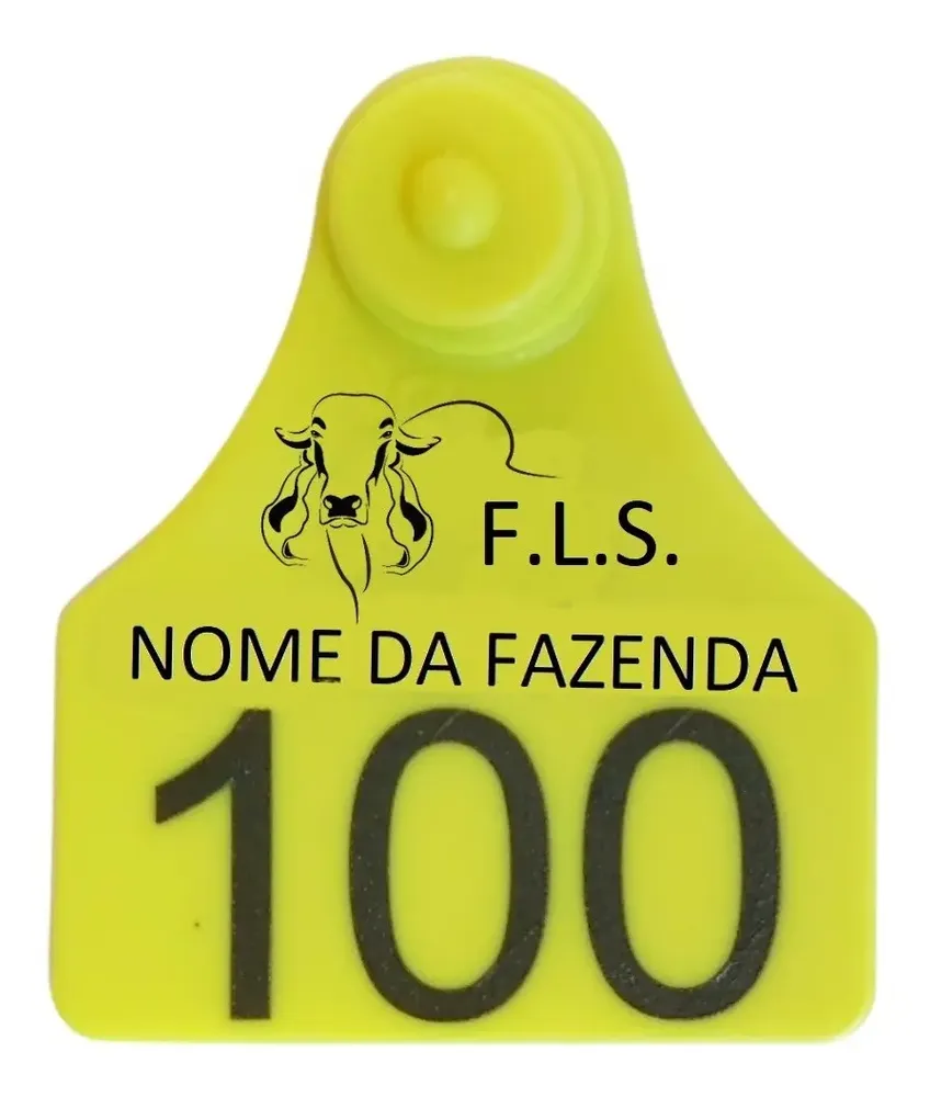 100 Brincos Médios Personalizados Com Marca Para Bezerro