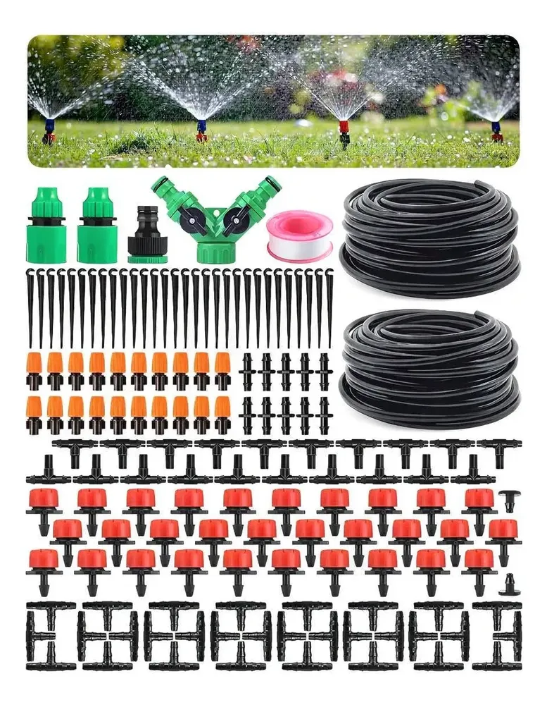 Kit Irrigação  Por Aspersão 149 Peças E 30 Metros Mangueira
