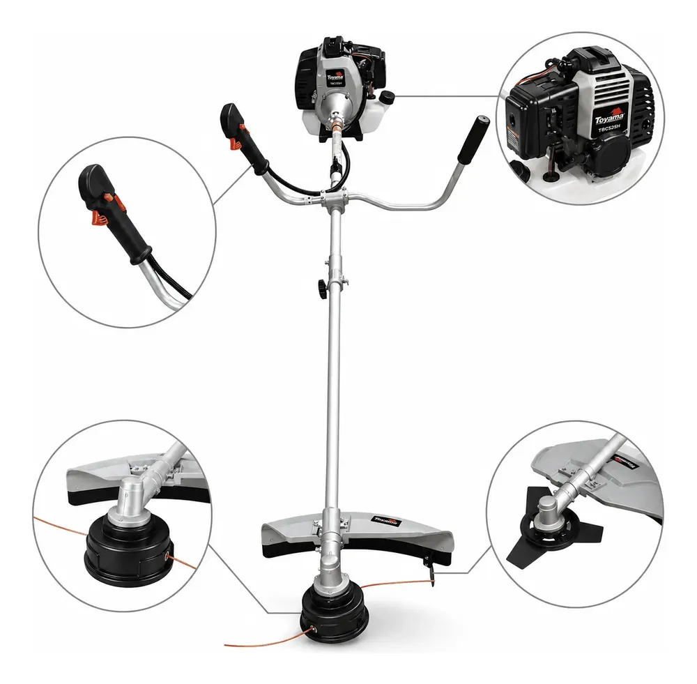 Roçadeira Gasolina Toyama 52cc 2t Guidão Bicicleta Tbc52sh
