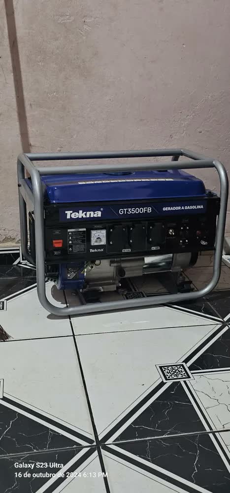 foto de Gerador Energia Gasolina 6,5hp 3,1kva Bivolt Gt3500fb Tekna