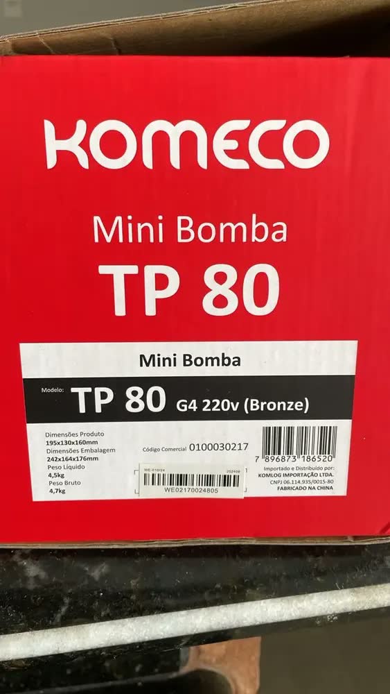 foto de Pressurizador De Água Komeco Tp 80 G4 60hz Automático Bronze TP80 BRONZE