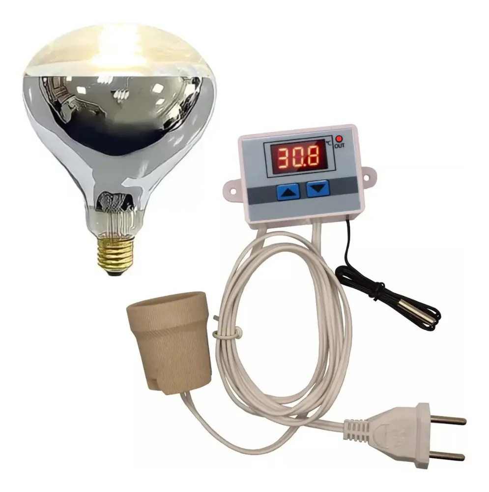 Aquecedor C/ Controle De Temperatura Digital Para Aves E Pet