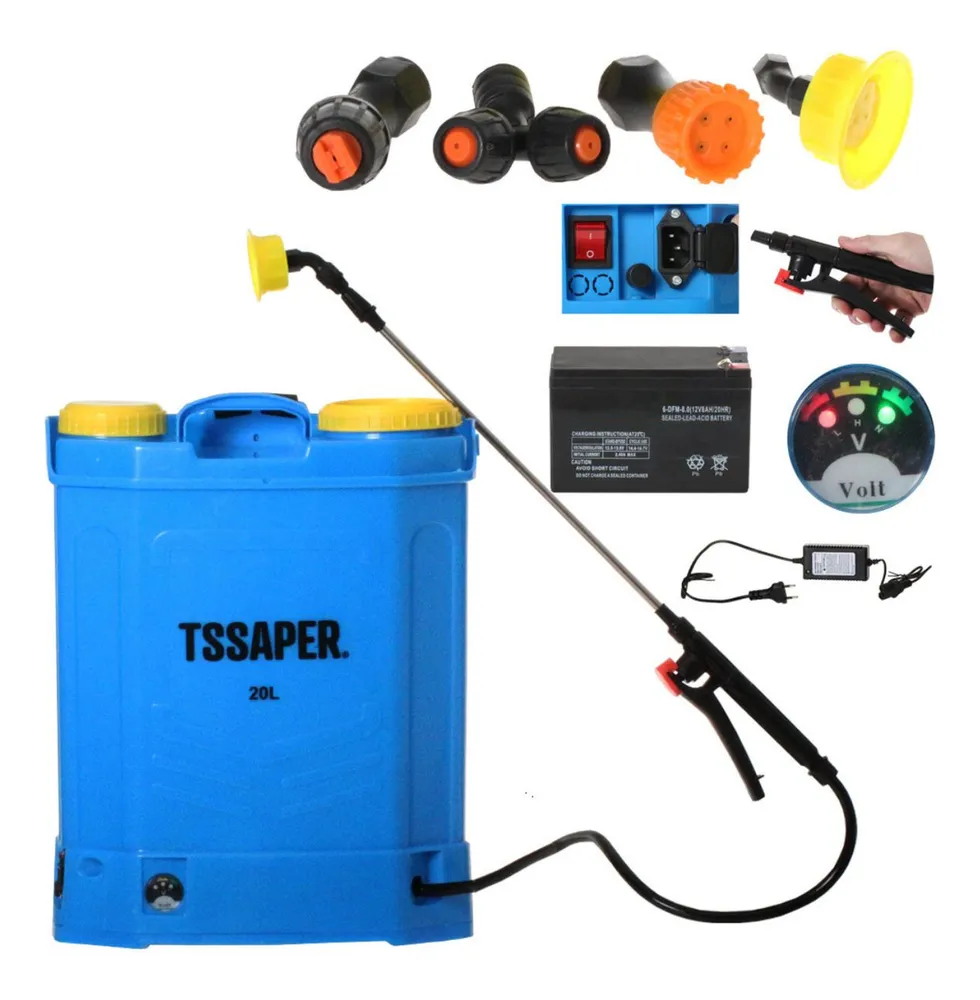 foto de Pulverizador Costal a Bateria Elétrico Automatico 20 litros para Veneno marca Tssaper THY-20l color azul