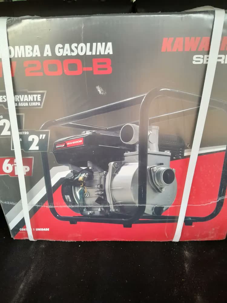 foto de Motobomba A Gasolina Kawashima 6,5cv 30000l/h Autoescovante