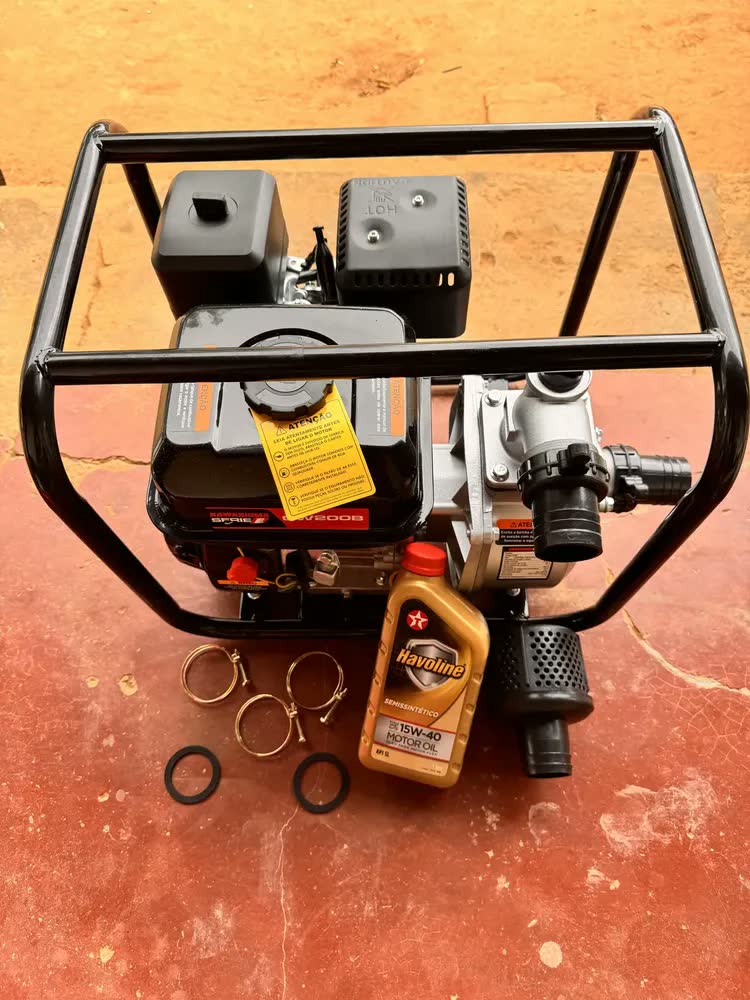 foto de Motobomba A Gasolina Kawashima 6,5cv 30000l/h Autoescovante