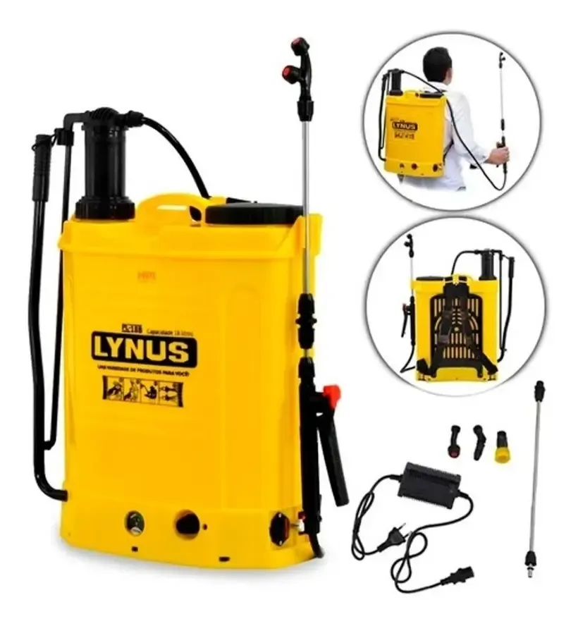Pulverizador Costal Lynus 18L PL-18B Bateria e Manual