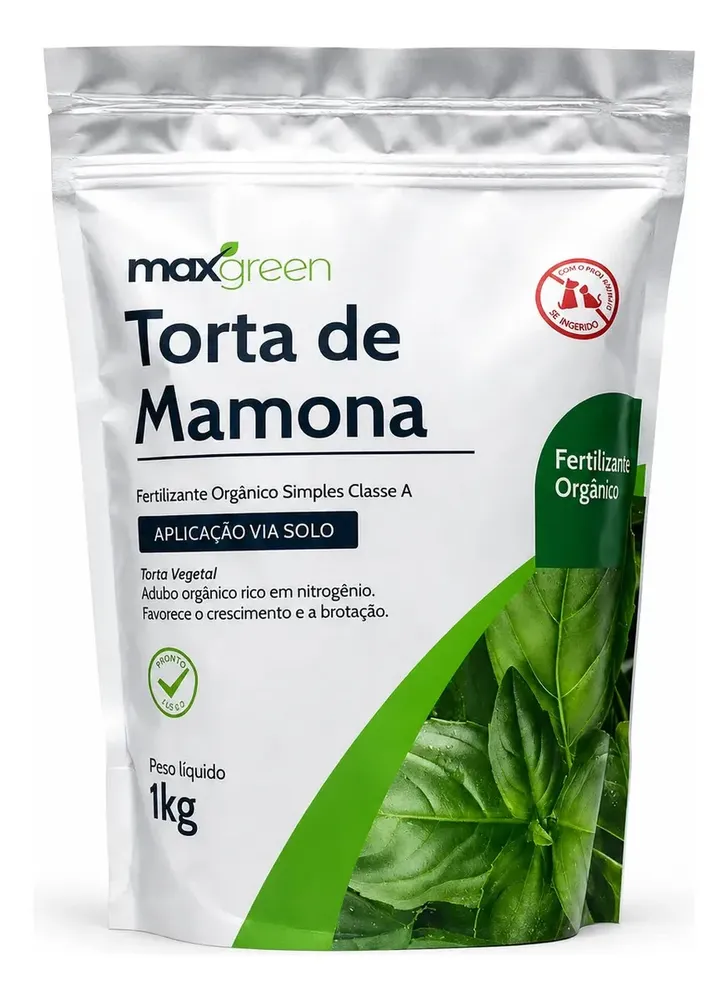 Fertilizante Forth Maxgreen Torta De Mamona Para Jardim 1kg