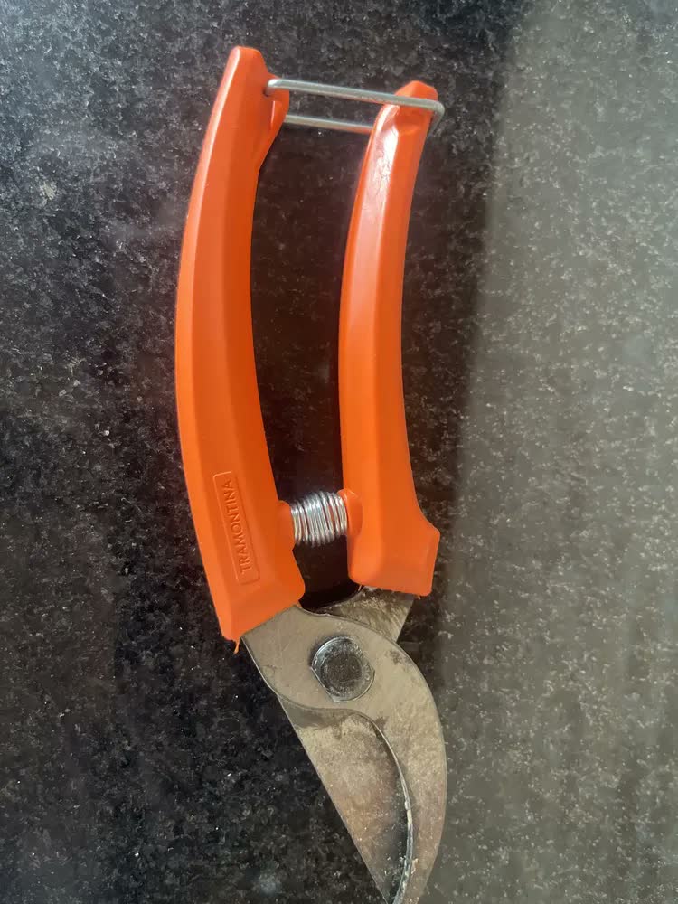 foto de Tesoura Tramontina De Poda 78300/001 Cor Laranja e Cinza