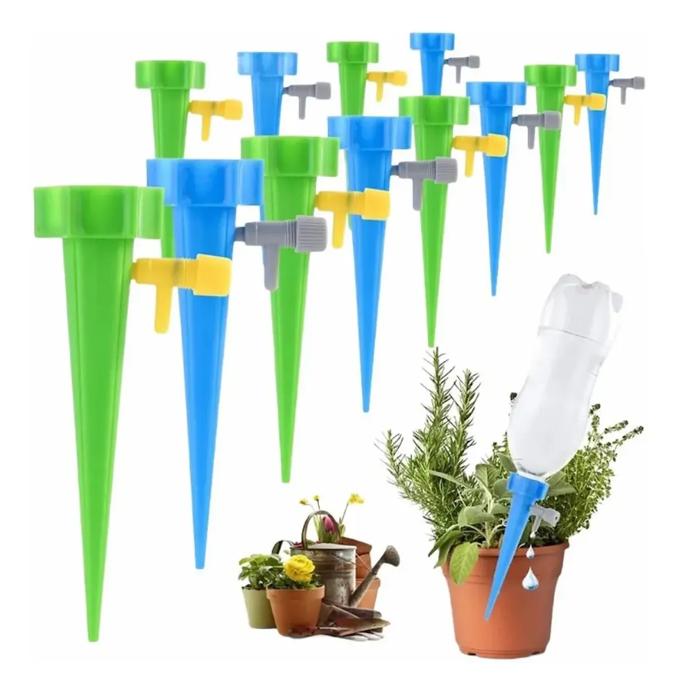 foto de Kit 12 Gotejadores Murdok Irrigador para Garrafa PET Plantas Jardim