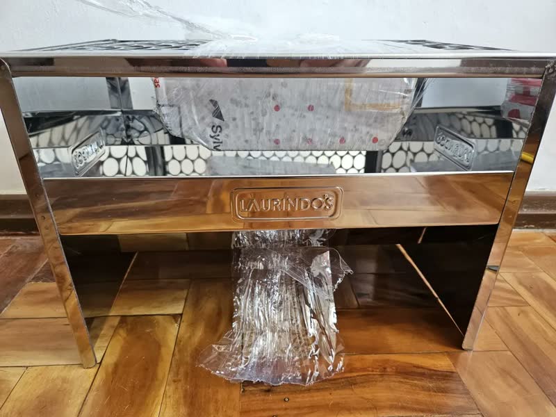 foto de Churrasqueira De Inox Pequena Portatil Tijolo Refratário