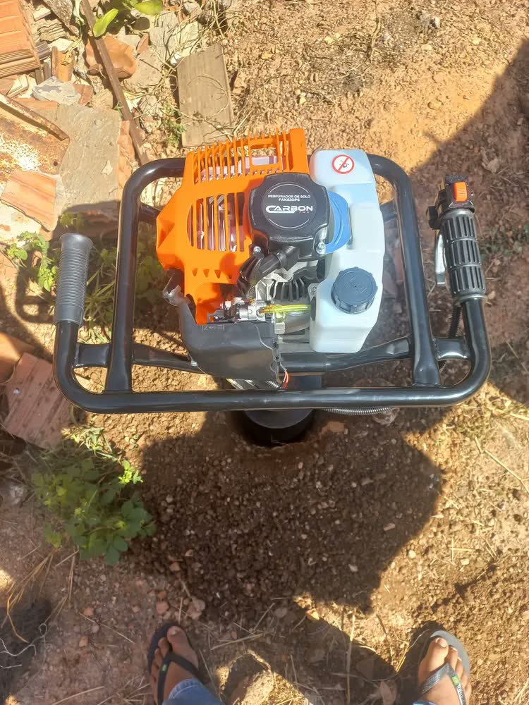 foto de Perfurador De Solo A Gasolina Carbon Fak 52cc Broca 80x20