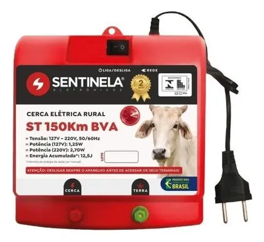 Eletrificador Cerca Elétrica Rural 150km Super Turbo Bivolt