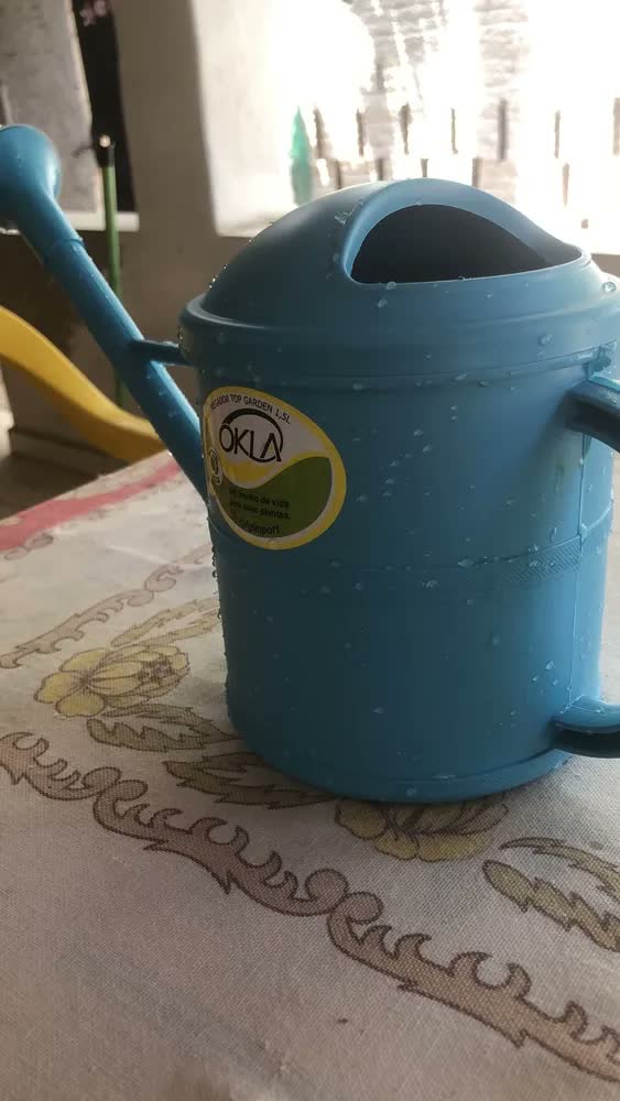 foto de Regador de Plantas 1,5L Plástico Azul com Bico Removível Okla