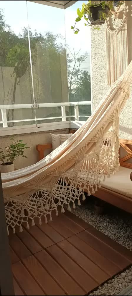 foto de Rede Dormir De Descanso Luxo Casal Bucho De Boi Resistente