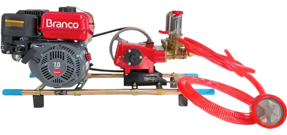 Lavadora Pulverizadora Agrícola Bomba C/ Motor Gasolina 7hp Cor Vermelho Frequência 60hz