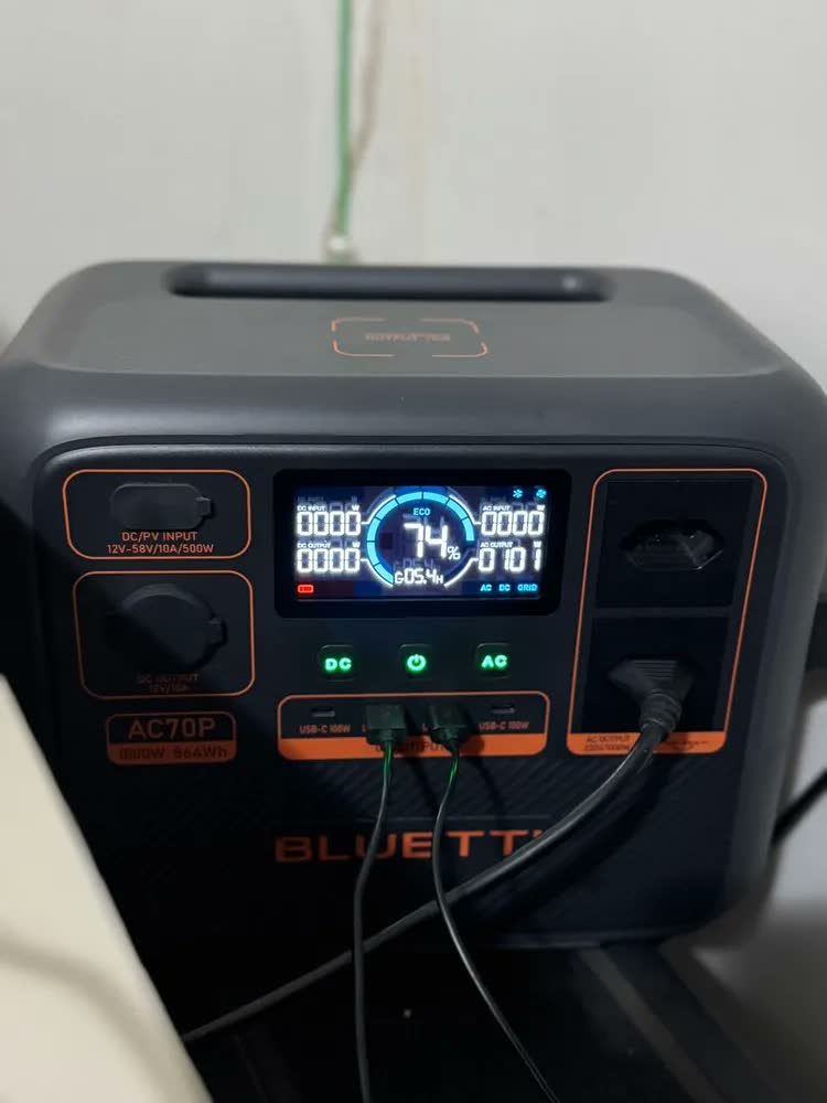foto de Estação De Energia Gerador Solar Bluetti Ac70p 1000w 864wh