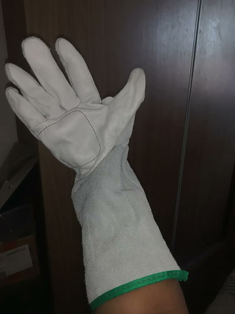 foto de Luva Segurança Couro Vaqueta/raspa Cano Longo Reforço Ca Rrp
