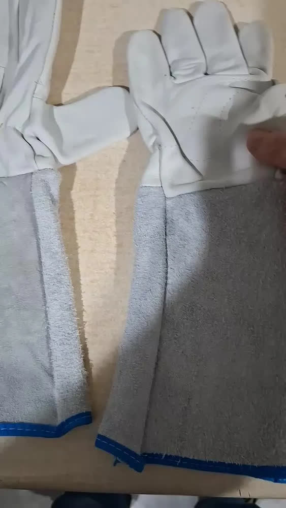 foto de Luva Segurança Couro Vaqueta/raspa Cano Longo Reforço Ca Rrp