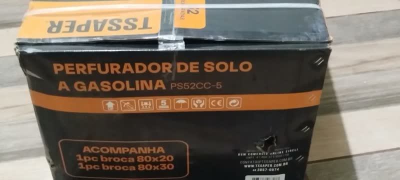 foto de Perfurador D Solo A Gasolina 52cc C/ Broca 80x20cm E 80x30cm