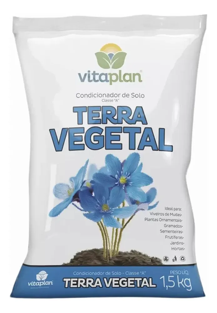 Terra Vegetal Nutriplan Saco 2 Kg Para Plantas E Gramados