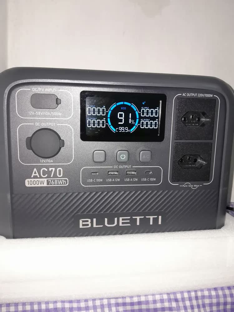 foto de Bluetti Ac70 1000w/768wh Estação De Energia Portátil