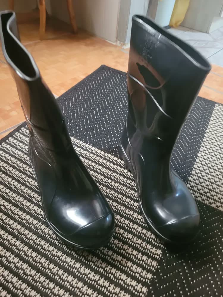 foto de Bota Borracha Galocha Cano Medio Pvc Antiderrapante Motoboy
