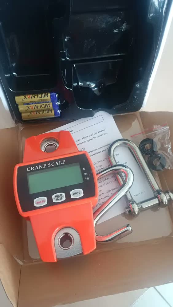 foto de Balança Digital 300kg Guindaste Industrial Lcd Portátil
