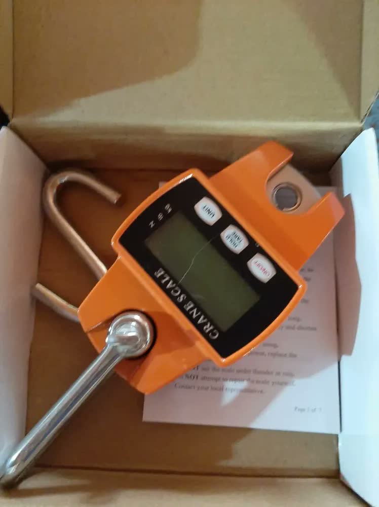 foto de Balança Digital 300kg Guindaste Industrial Lcd Portátil