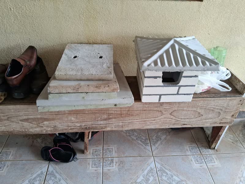 foto de Churrasqueira Churrasqueiras Pré-moldadas Tijolinho 0,65cm X 2,25 Cor Bege
