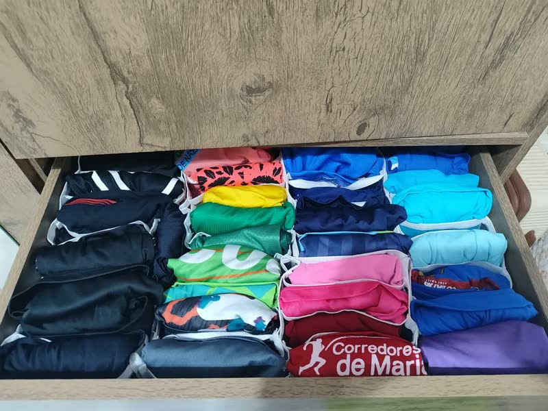 foto de Kit 12 Colmeia organizadora de gavetas 6p +6g para camisetas, calcinhas, cuecas, meias cor branco - Organizalux