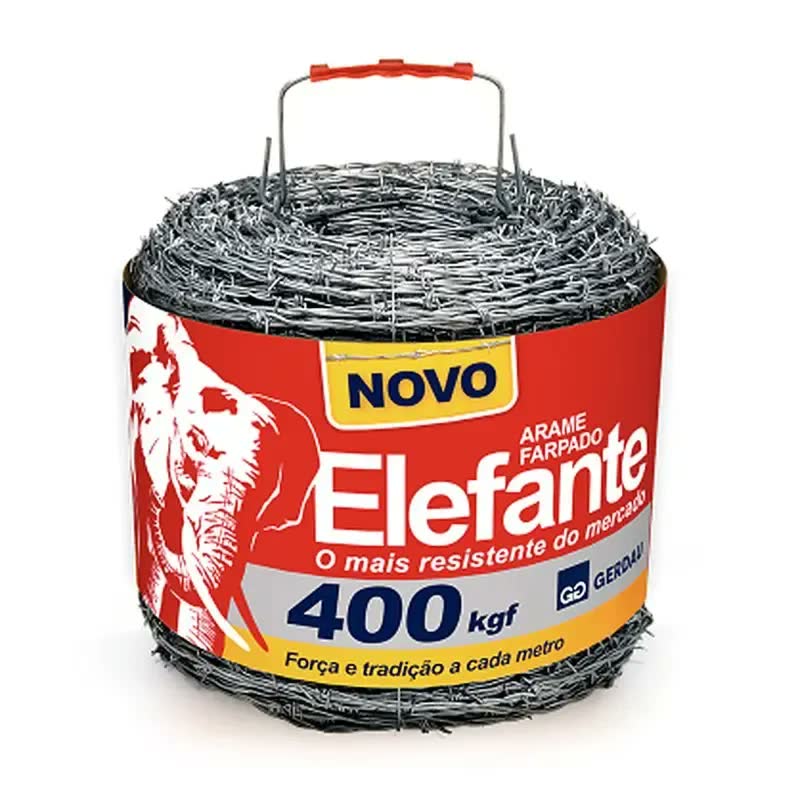 foto de Arame Farpado Gerdau Elefante 400 Metros 400kgf Diâmetro 2.2mm