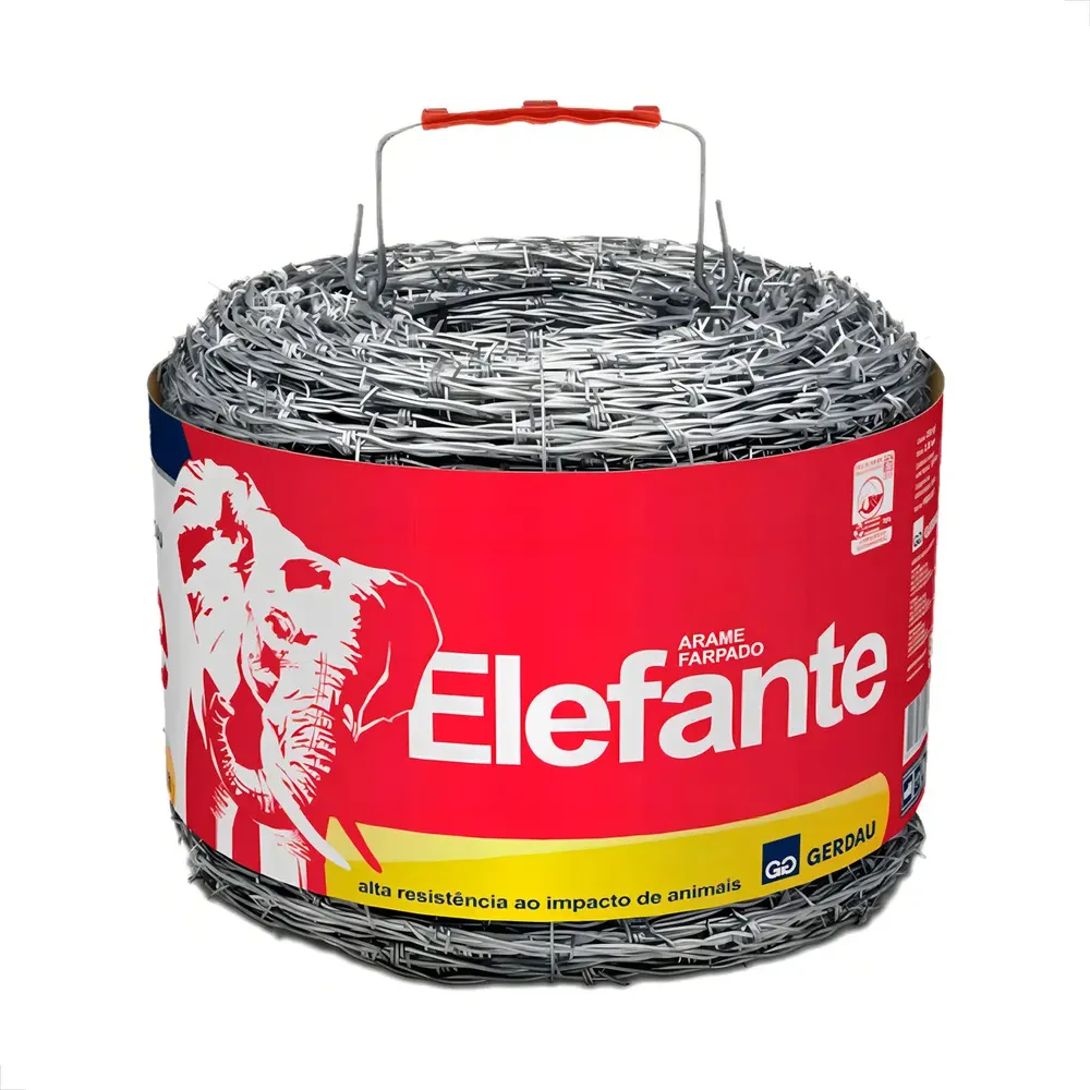 Arame Farpado Gerdau Elefante 400 Metros 400kgf Diâmetro 2.2mm