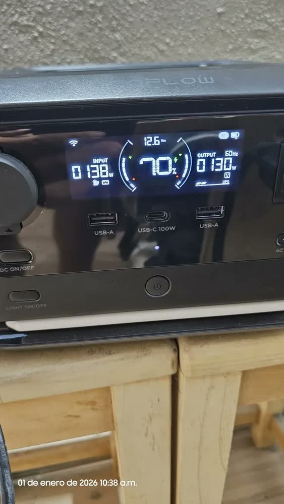 foto de Ecoflow River 3 Plus Estação de Energia Portátil 286Wh 600W - 110V Gerador Portátil