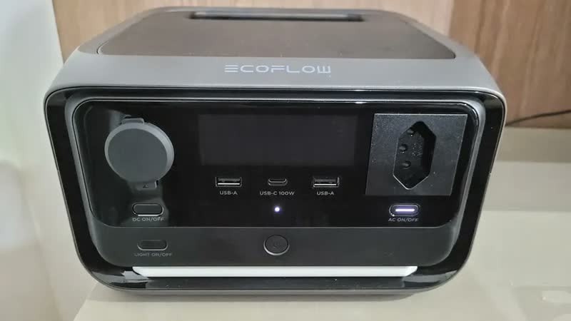foto de Ecoflow River 3 Plus Estação de Energia Portátil 286Wh 600W - 110V Gerador Portátil