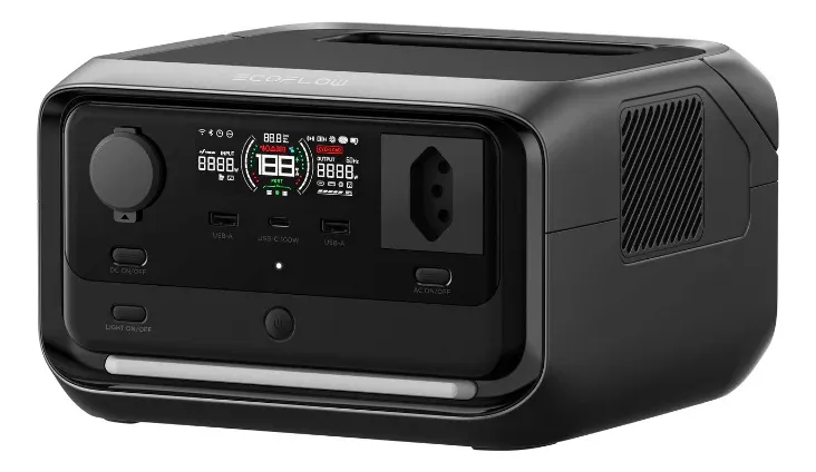 Ecoflow River 3 Plus Estação de Energia Portátil 286Wh 600W - 110V Gerador Portátil