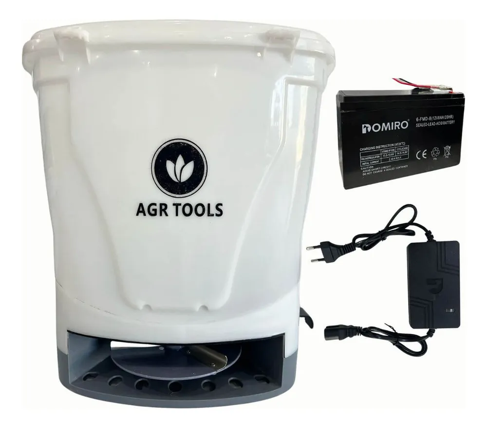Dispersor E Adubadeira Costal À Bateria 25l Agr Tools