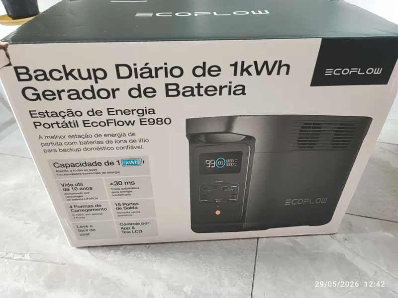 foto de Ecoflow DELTA BLACK E980 127v Estação De Energia Portátil Gerador Solar