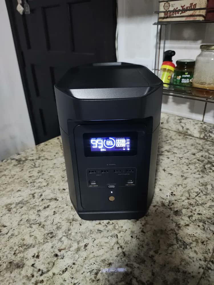 foto de Ecoflow DELTA BLACK E980 127v Estação De Energia Portátil Gerador Solar