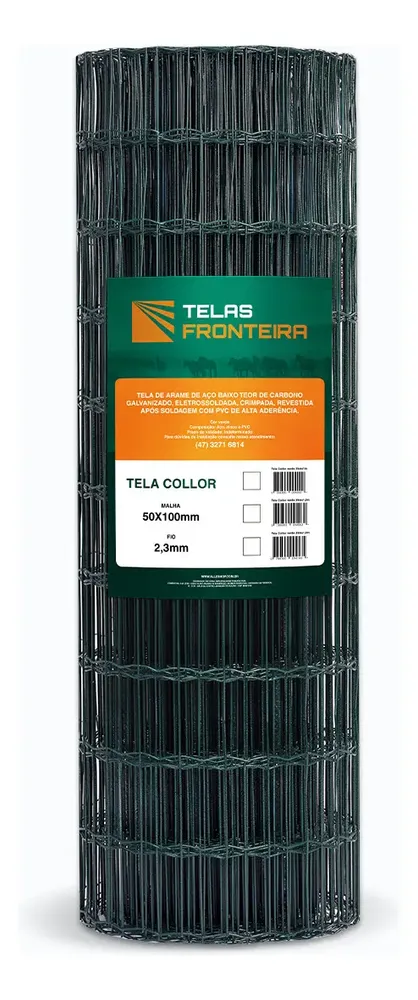 Tela Alambrado Verde 1,2m x 25m PVC Aço Galvanizado Fronteira