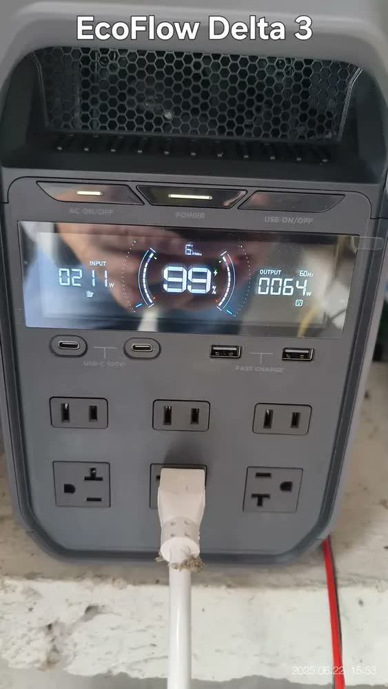 foto de Ecoflow Delta 3 127v Estação Energia Portátil Gerador Solar 1024wh