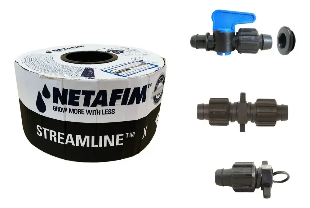 Kit Irrigação Gotejamento Netafim Streamline X 1000m Capim Capiaçu