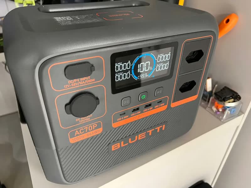 foto de Bluetti Ac70p Estação De Energia Gerador Solar 1000w 864wh - 220v BR