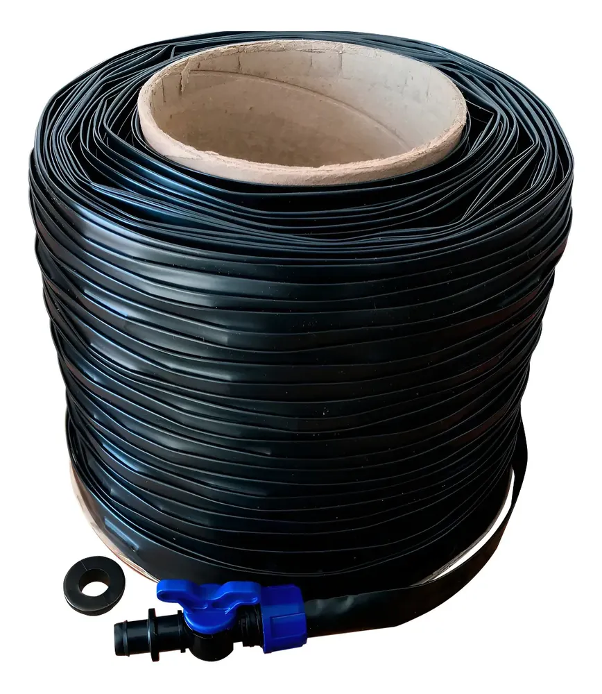 Mangueira Irrigação Gotejamento 200m + Pronta Cor Preto