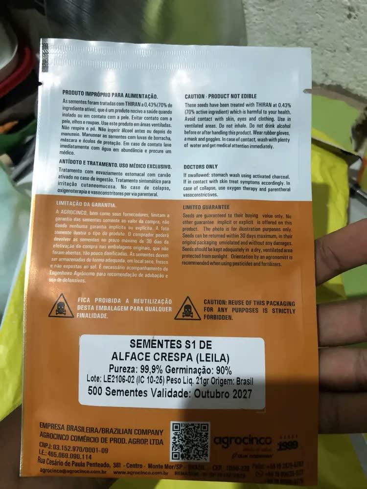 foto de 500 Sementes Peletizadas De Alface Leila - Original Embrapa - Revenda Oficial Yasai Casa Da Horta