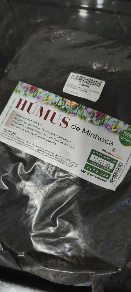 foto de Adubo Fertilizante Húmus De Minhoca Puro Orgânico Planta 2kg