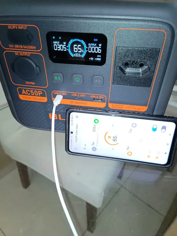 foto de Estação De Energia Ac50p Bluetti Portátil 504wh 700w Potente
