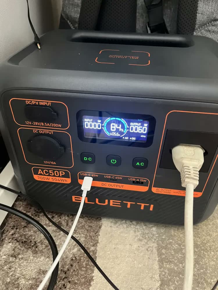 foto de Estação De Energia Ac50p Bluetti Portátil 504wh 700w Potente