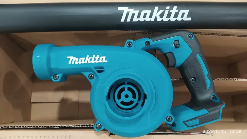 foto de Soprador Makita Dub186 Com Bateria 3ah E Carregador Cor Azul-celeste